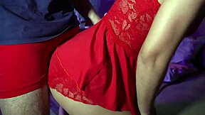 wanna cum in her red lacy panties during that hot assjob tease?