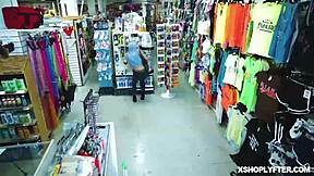 officer catches brunette teen at work bends her over for intense office pounding fingering to cowgirl orgasm