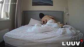 alice and lucien real couple webcam sex flashing tits orgasming in bedroom voyeur style 😍🔥