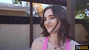 sofi adams takes bbc balls deep in her tight anal hole