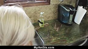 Did I trick stepsister into blindfolded big cock pounding?