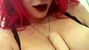 tattooed redhead influencer rides friend's cock wildly