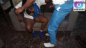 lucky schoolboy licks wet teen pussy and fucks her doggystyle!