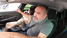 anna belutti you little slut sat on driver's bare cock right?!