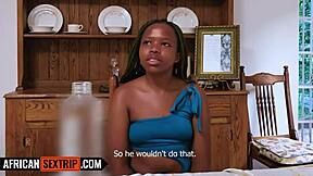 innocent ebony model bent over rough doggy facefucked by thick american bwc.