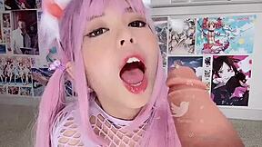 Xkum petite Asian rides dildo to squirting orgasm climax