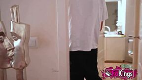 colombian milf vanessa lures teen with big cock snack then fucks lalo's monster cock