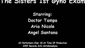 Sisters Endure First Gyno Exam Spreading Shaved Pussies