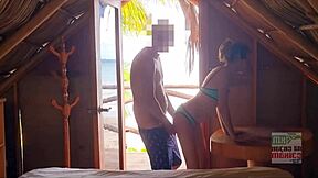 Fucking young Mexican slut on beach she craves public cock!