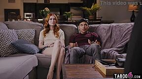 Stepmom stops stepsis bro fight but ends up fucking them both taboo