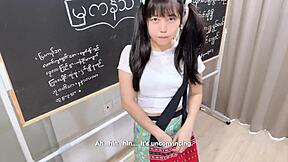 CUTE ASIAN HORNY GIRL SEDUCES TEACHER IN UNIFORM!