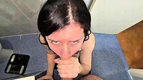 hermanastro surprises me in bathroom wants to fuck my tight pussy bad umm