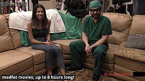 Sisters Endure First Gyno Exam Spreading Shaved Pussies