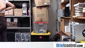 tall teen caught stealing punished fucked backroom