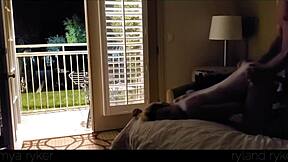 Young Slut's Hotel Fuck Leaves Door Open For Voyeur Orgasms