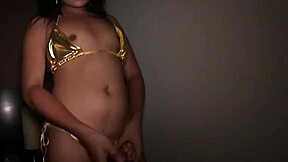 Petite shemale offers tight body to huge cock guy