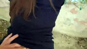 18YO Flashes Public Blowjob Rough Doggy Cowgirl Ride