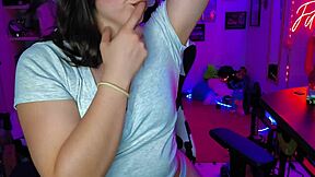 hey, watch this cute latina babe in lingerie masturbate her shaved pussy to orgasm with dildo