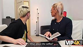 Milf Tutor Enters Dorm And Shares Fun With Two Young Cocks