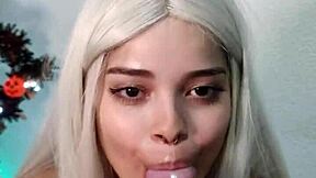 wellington loses control during halloween witch's deepthroat blowjob and explodes in her mouth