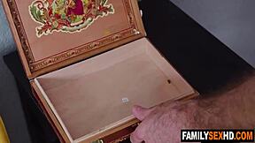 angry stepbro fucks stepsis and stepmom in wild threesome