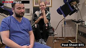 School Officer Ava Siren Fingers Pussy In Miniskirt