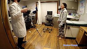 dr tampa interrogates jasmine rose's shaved pussy with toys backstage