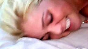 Blonde celebrity teen slut fucked hard in bikini