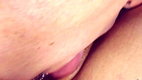 that nerdy old guy slurps on the young busty girl's juicy pussy