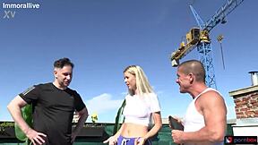 Lynna Nilsson's tight cunt stretched by first double vaginal threesome?