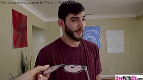 guy uses xray glasses to spy on stepsis alexa grace's amazing big ass then fucks her hardcore