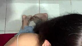 Debora Mendes' Sloppy POV Blowjob, Ass Reflection, Intense Facial Finish!