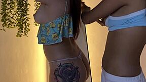 girls' foot play turns into kinky pussy fingering and dildo toys