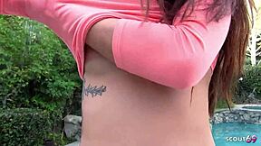 big ass small tits teen takes facial after creampie lets him cum twice