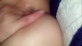 pixie ex-gf fingers wet shaved pussy to screaming orgasm