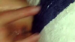 pixie ex-gf fingers wet shaved pussy to screaming orgasm