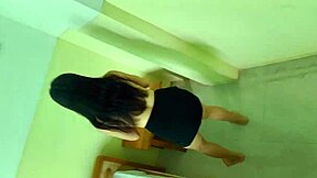 this fine ass teen student and her friend hit the hotel for a miniskirt workout.