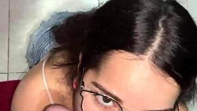 Debora Mendes' Sloppy POV Blowjob, Ass Reflection, Intense Facial Finish!