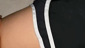 my best friend's wife cheats filling her shaved pussy with my cum while he's gone