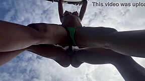 young latina trans amateurs threesome in public daylight