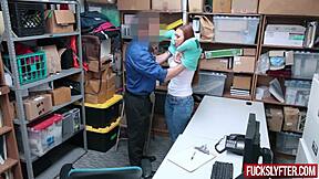 Officer Fucks Thief Ornella Morgan's Shaved Pussy Hard!