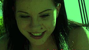 lovely teen orally pleased by mature fingers close-up