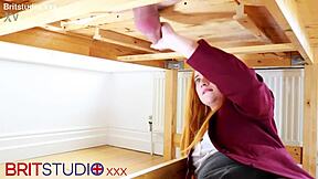 your girlfriend's homework turns into wild handjob fun, doesn't it?