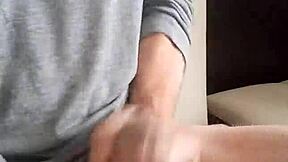 watch this massive white uncut cock cum so many times young guy jerks off hot