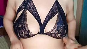 Chubby indian housewife alisha bhabhi moans with juicy saggy tits and wet hairy pussy