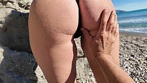 ever fucked a curvy horny stepmom on public beach with huge tits?