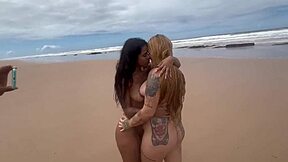 brunette latina fucked public copacabana beach everyone watches her tits bounce