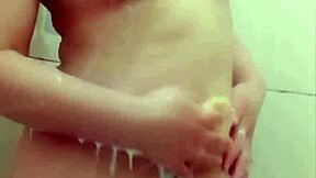 Young Small Tits Woman Waxed In Steamy Bathroom Shower