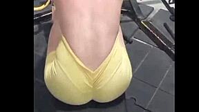 Does cute Colombian teen Nicole Medallo sweat in gym for doggystyle cum facials?