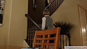 Lesbian Latina Teen Licks Big Tits Milf Tutor Pussy!